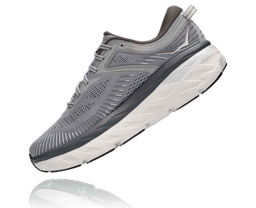 Hoka One One Bondi 7 Löparskor Herr - Grå - ENWJY-1390